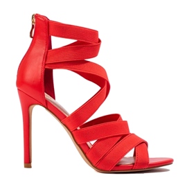 W. Potocki Szandál Magas Sarkú Potocki piros 1 W. Potocki Szandál Magas Sarkú Potocki piros 1