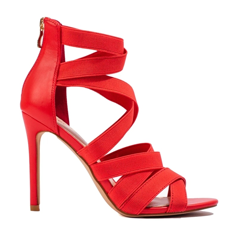 W. Potocki Szandál Magas Sarkú Potocki piros 1 W. Potocki Szandál Magas Sarkú Potocki piros 1