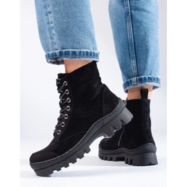 S. BARSKI S.BARSKI fűzős csizma fekete 2