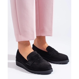 Klasszikus fekete velúr cipő 2