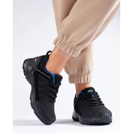 DK Vízálló női trekking cipő, fekete és kék 1