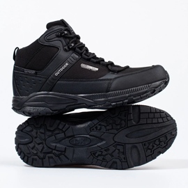 DK fűzős férfi trekking cipő magas felsőrésszel fekete 2