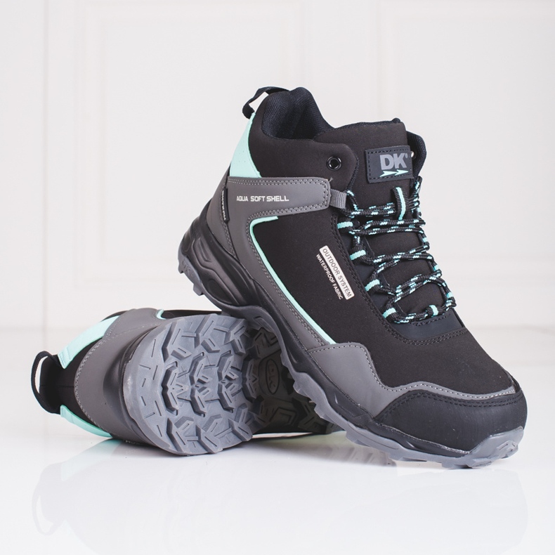 DK férfi magas trekking cipő protektorral fekete 2