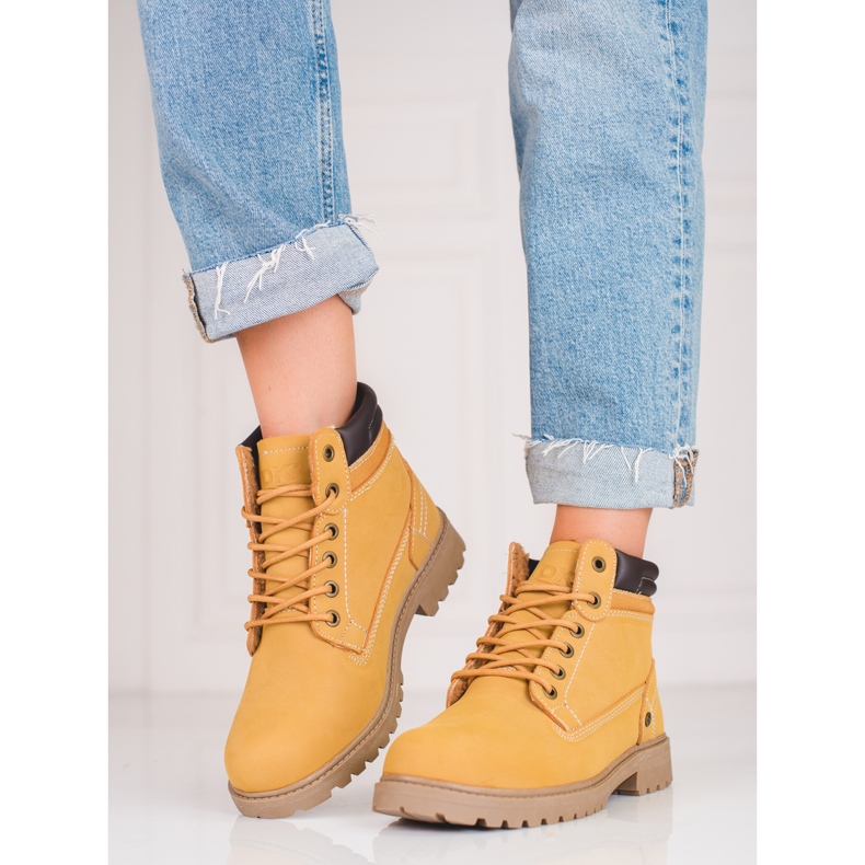 DK női bőr túrabakancs barna 2