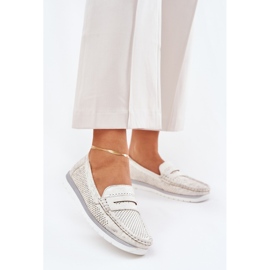 Női mokaszinok Eco bőrből, arany aranysárga 1