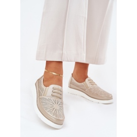 Női cipő, nyitott arany arany cipő aranysárga 2