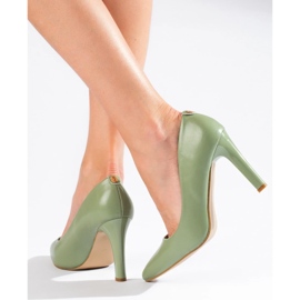 Női pisztácia pumpák zöld 1