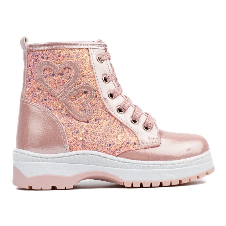 W. Potocki Csillogó Potocki lány csizma rózsaszín 1