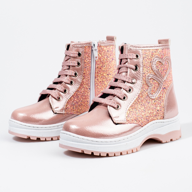 W. Potocki Csillogó Potocki lány csizma rózsaszín 2