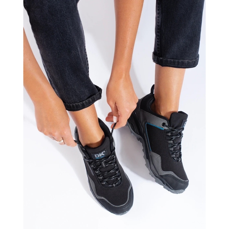 DK Vízálló szürke női trekking cipő fekete 2