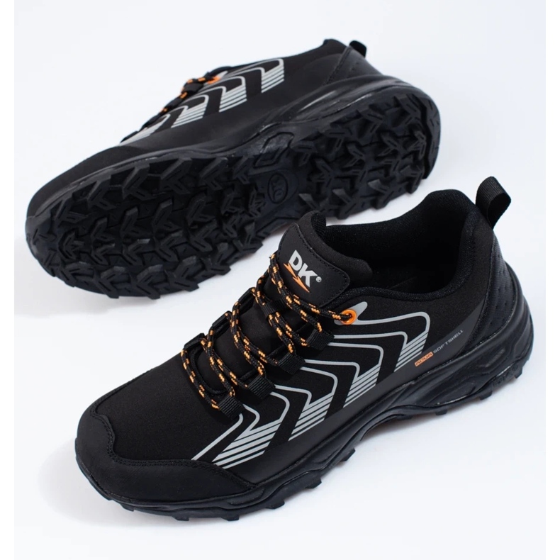 Dk férfi trekking cipő Softshell fekete fehér 2