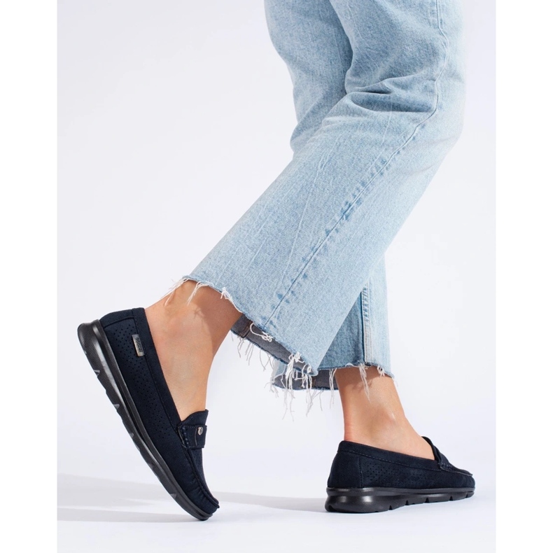 Goodin Női világos sötétkék mokaszinok 1