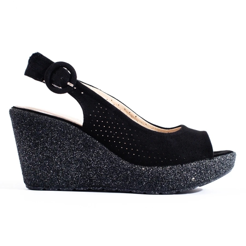 Női Shelovet fekete ékszandál 1