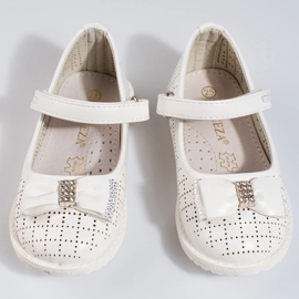 Lányok áttört balerina Vinceza fehér 2