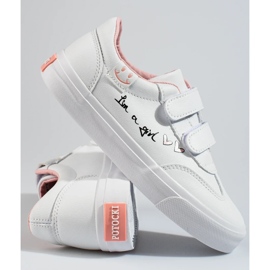 W. Potocki Tépőzáras sportcipő lányoknak Potocki fehér 2