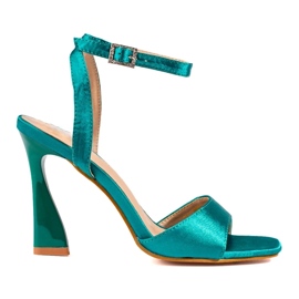 W. Potocki Női magassarkú szandál Potocki zöld 2