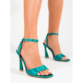 W. Potocki Női magassarkú szandál Potocki zöld 1