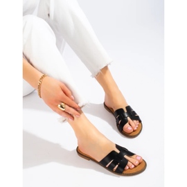 Klasszikus női fekete Shelovet papucs 2