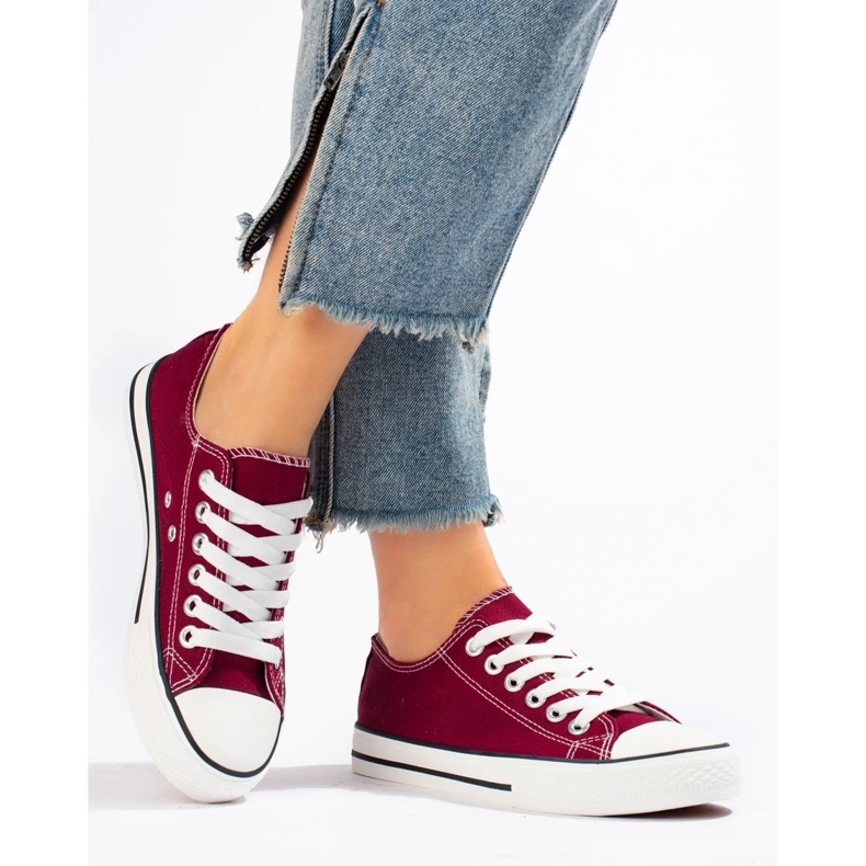 Shelovet női bordó tornacipő piros 1