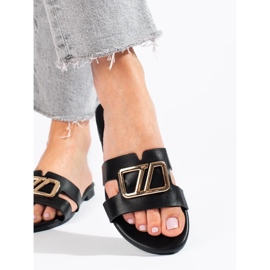 Elegáns női fekete Shelovet papucs 1