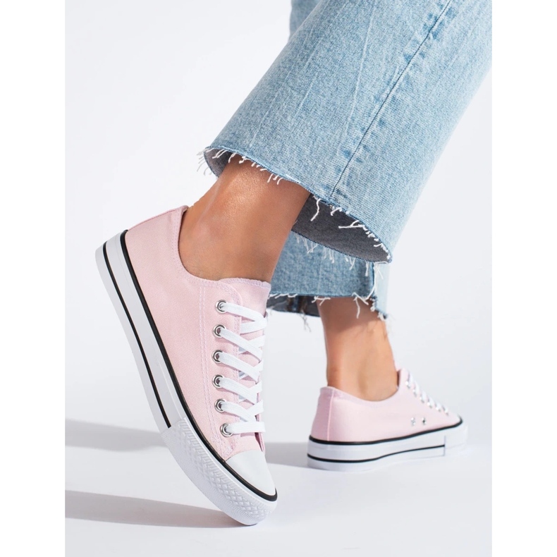 SHELOVET Női rózsaszín Vico alacsony tornacipő 2