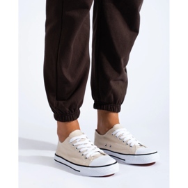 Shelovet klasszikus bézs színű tornacipő 2