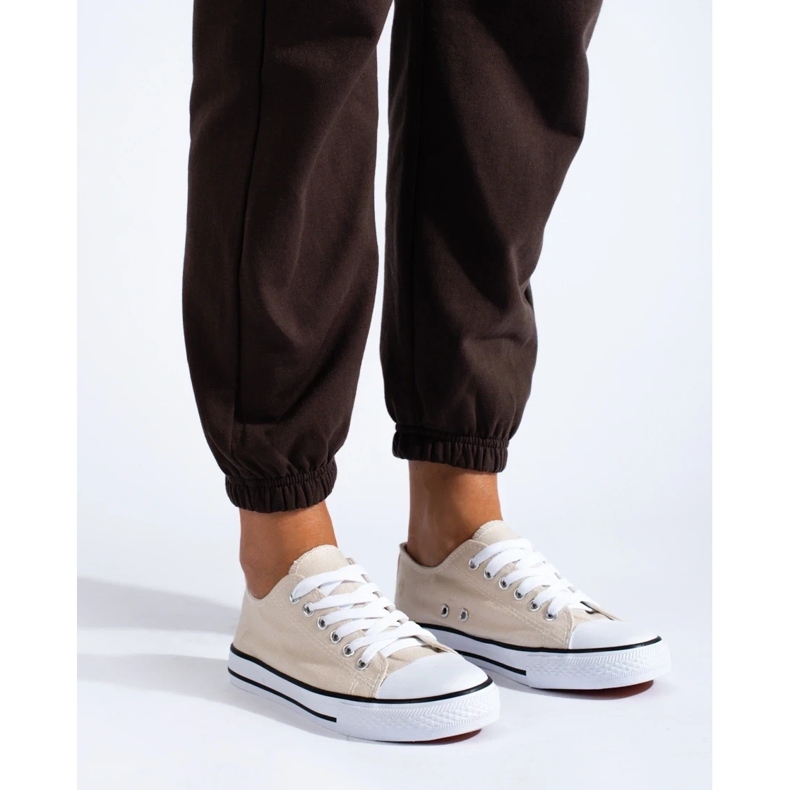 Shelovet klasszikus bézs színű tornacipő 2