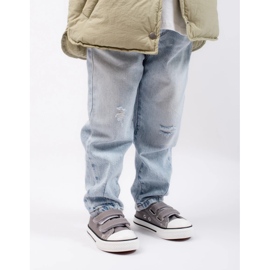 Gyermek tornacipő szürke Vico tépőzárral 2