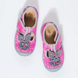 Tépőzáras papucs lányoknak rózsaszín márvány Shelovet 1