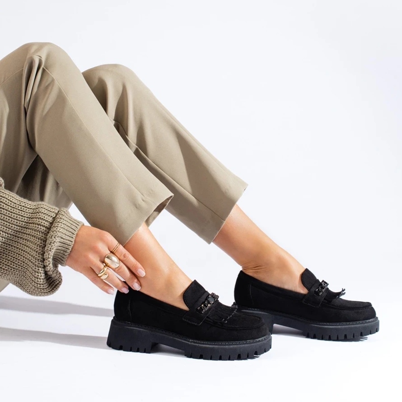 Shelovet női fekete velúr naplopók 2