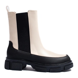 Goodin Bézs színű női Chelsea magas csizma a Shelovet márkától 2