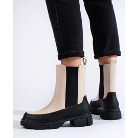 Goodin Bézs színű női Chelsea magas csizma a Shelovet márkától 1