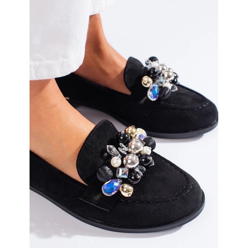 Fekete női urak Shelovet kristályokkal 1