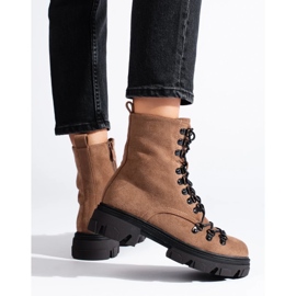 Vinceza Velúr kötött barna munkáscsizma a Vincezától bézs 1