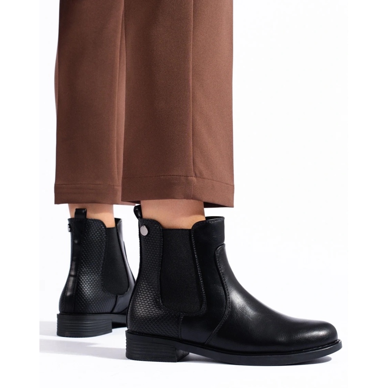 Shelovet fekete női Chelsea csizma 1