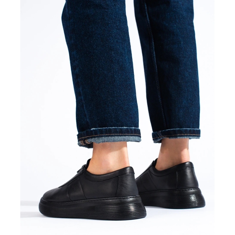 Fekete bőr női cipők T.Sokolskitól 1