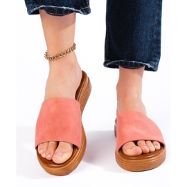 Női zöld velúr papucs 2