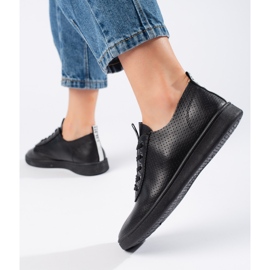 Seastar Fekete áttört női tornacipő 2