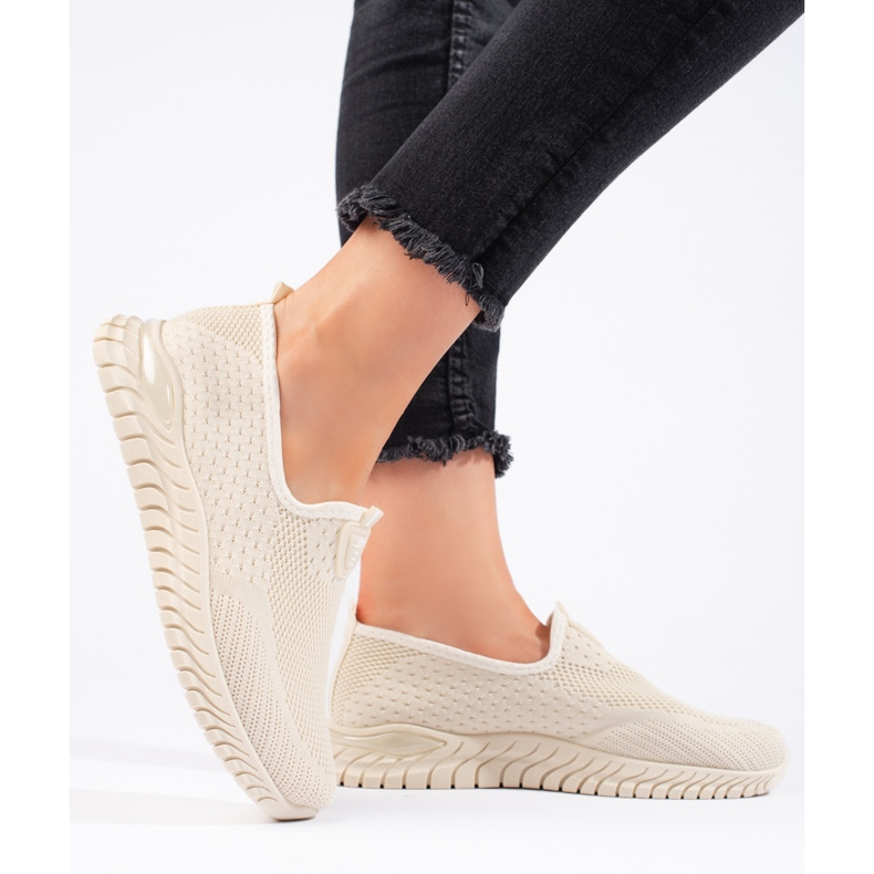 Bézs textil női tornacipő 2