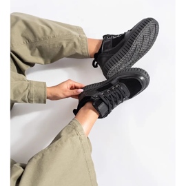 Fekete magas szárú női tornacipő 1