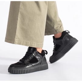 Fekete magas szárú női tornacipő 2