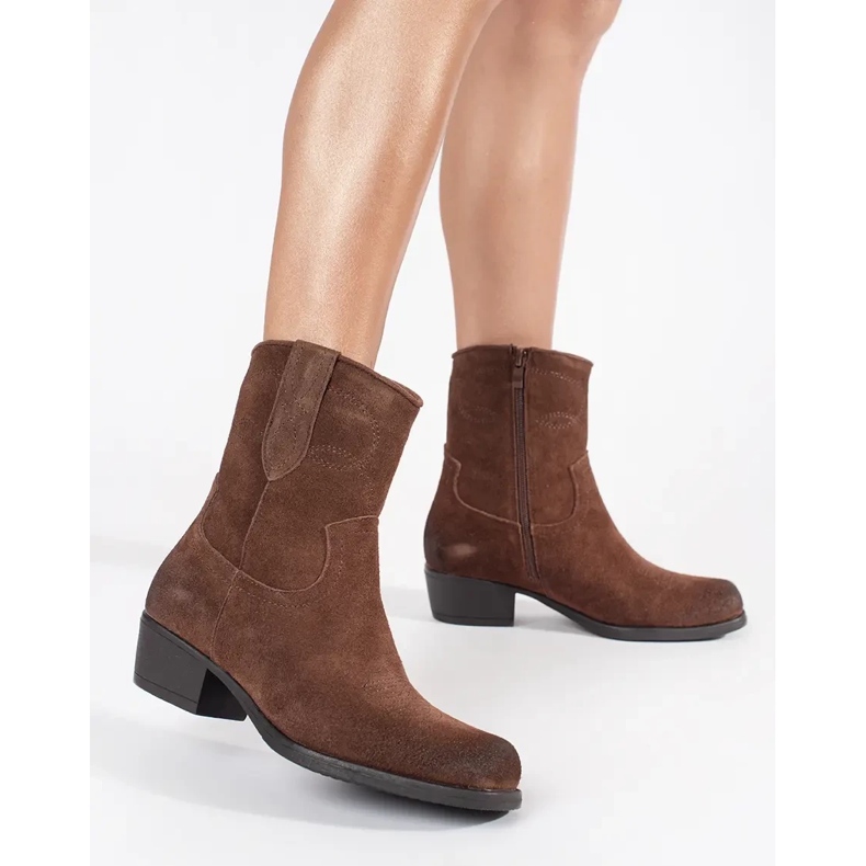 Sergio Leone bőr barna cowboy csizma 1