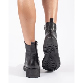 Sergio Leone fekete bőr bokacsizma vastag talppal 1