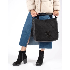 Fekete bőr női bokacsizma Sergio Leone-tól 2