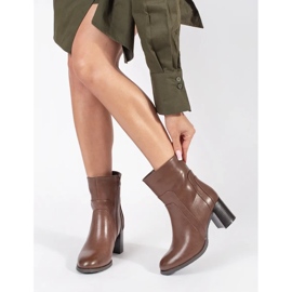 Barna bőr női bokacsizma Sergio Leone-tól 2