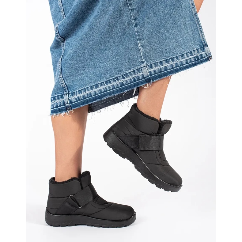 Fekete kényelmes női hócsizma 2