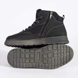 Fekete hőszigetelt férfi téli csizma 1