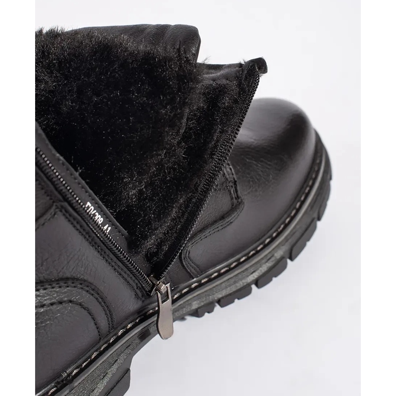 Férfi fekete szigetelt fűzős bokacsizma 1