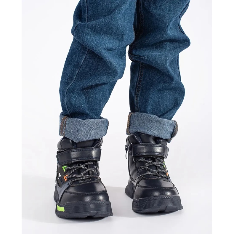 Magas, hőszigetelt fiúcsizma kék 1