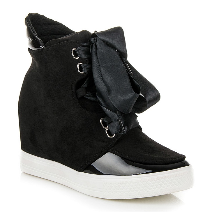 Forever Folie Cipők szalaggal fekete 1